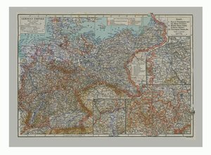 Mapa Německé říše, c1900.