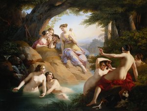 Koupání Diany a nymf, 1846 od Emil Jacobs