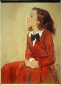 Elisabeth Bergner, portrét / kresba v. E. Orlík