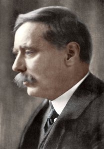 Herbert George Wells , britský romanopisec, 1914.
