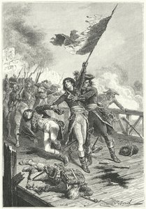 Napoleon Bonaparte na mostě v Arcole