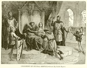 Obřad feudální služby od Emile Antoine Bayard