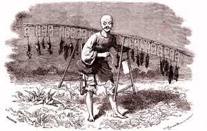 Rotan tappaja Kiinassa. 1874 (kaiverrus) od Emile Antoine Bayard