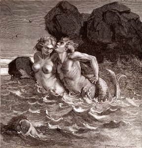 Mořská víla od Emile Antoine Bayard