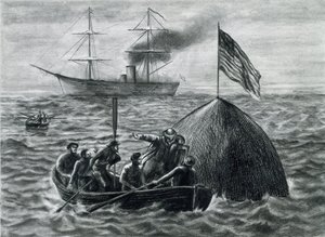 ilustrace k románu „Ze Země na Měsíc“ od Emile Antoine Bayard