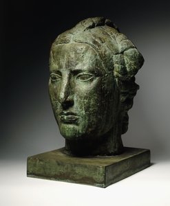 hlava svobody; Tete de Liberte, cca 1914 (bronz se zelenou patinou) od Emile Antoine Bourdelle