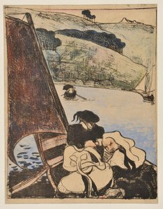 Bretaně v loďce na Avenu od Emile Bernard