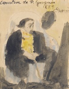Karikatura Paula Gauguina, 1889 od Emile Bernard