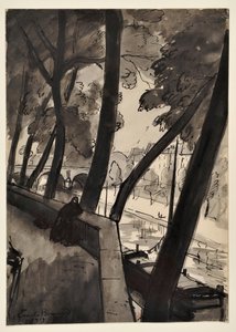 Nábřeží: [Seina u Pont-Marie] od Emile Bernard