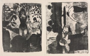 Zpěvák v Café-Concert a The Harvesters (Les Moissonneurs) od Emile Bernard