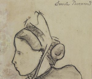 Studie bretonské ženy od Emile Bernard