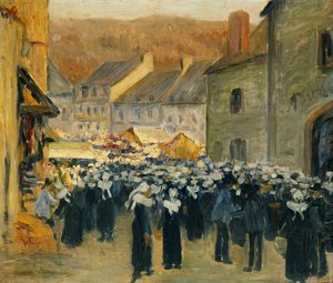 Trh v Pont-Aven; Trh v Pont-Aven, 1886 od Emile Bernard