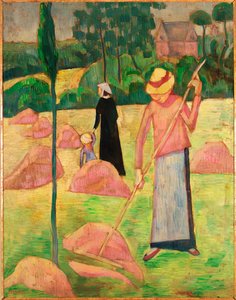 Žena s hráběmi ... (olej na plátně) od Emile Bernard