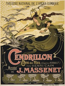 Plakát k opeře Cendrillon od Julese Masseneta, 1899