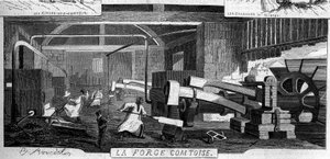 Forges de la Franche Comte: vnitřní pohled na továrnu v Rans, Jura (39)