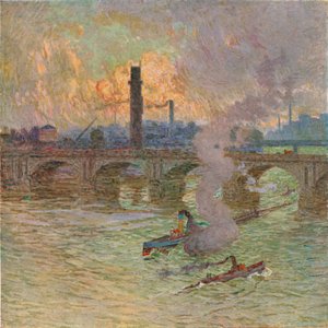 Drsné počasí, c1917 od Emile Claus