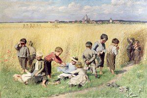 Cesta do školy od Emile Claus