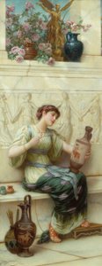 Finishing Touch (olej na panelu) od Emile Eismann Semenowski
