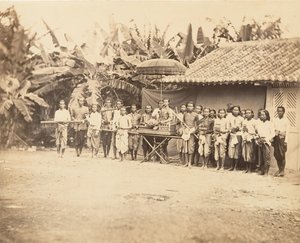 Kambodžský princ a jeho družina, 1866. od Emile Gsell