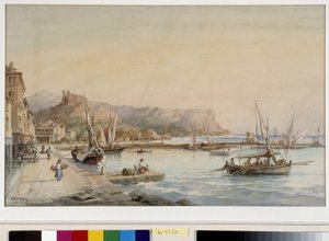 Pohled na přístav Cassis Akvarel od Emila Henryho (1822-1920) Fondation needs de Provence, Marseille od Emile Henry