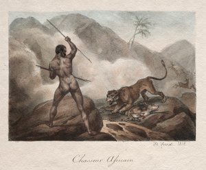 Africký lovec od Emile Jean Horace Vernet