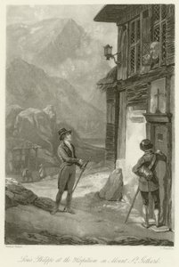 Louis Philippe v hospiciu na hoře svatého Gotharda od Emile Jean Horace Vernet