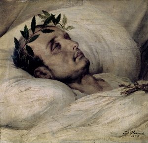 Napoleon I. (1769-1821) na smrtelné posteli od Emile Jean Horace Vernet