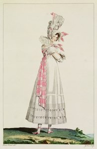 Summer Dress, módní štítek z „Incroyables et Merveilleuses“, vyrytý Georgesem Jacquesem Gatinem (1773-1831), kolem 1815 od Emile Jean Horace Vernet