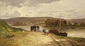 Říční krajina, 1837 od Emile Lambinet
