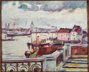 Antverpský přístav od Emile Othon Friesz
