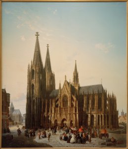 Kolínská katedrála v předpokládaném dokončení od Emile Pierre Joseph De Cauwer