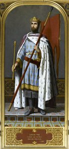 Francouzský král Ludvík VII. 1120-1180, 1842.