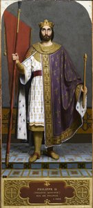Francouzský král Filip II. 1165-1223, 40. léta 19. století.