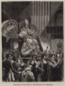 Papež na Sedia na festivalu Candlemas od Emile Theodore Therond