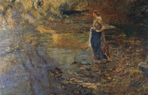 Laundress, Emilio Gola (1851-1923)