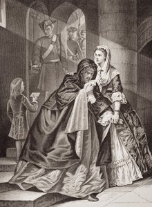 Útěk lorda Nithsdalea z Toweru, 1716, z knihy "Ilustrace z anglických a skotských dějin", II. díl (viz také 17890) od Emily Mary Osborn