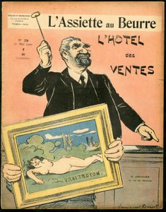 Obálka "" L’Plate au beurre"", číslo 215, satirické barvy od Emmanuel Barcet