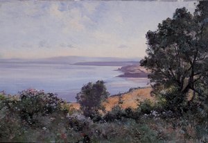 Douarnenez pšenice a stromy v pohledu od Emmanuel Lansyer