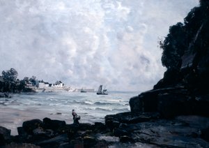 Přístav Douarnenez, 1884 od Emmanuel Lansyer