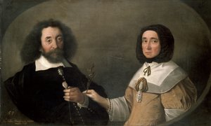 John Tradescant mladší a Hester, jeho druhá manželka