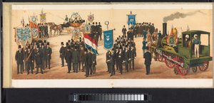 Procesí v Haarlemu, 1872 (deska 11) Procesí konané v Haarlemu 1. dubna 1872. (název série na předmětu)