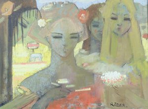 A Field of Yellow, 2001 (olej na plátně) od Endre Roder