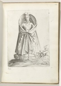 Flandry (název na objektu) Pokud jde o Vlaanderen, gekleed volgens de mode van ca. 1550 Postoje různých národů našeho věku (název série)