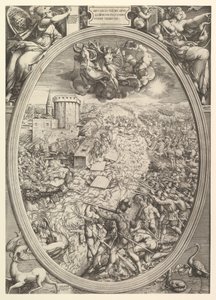 Bitva u Mühlbergu s armádou Karla V. překračující řeku Labe, 1551.