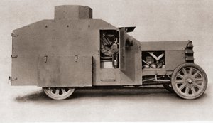 Britský obrněný vůz během první světové války, z The Illustrated War News, 1915 od English Photographer