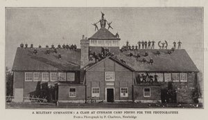 Vojenské gymnázium, třída v táboře Curragh pózující pro fotografa od English Photographer