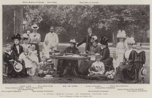 Královská rodinná párty v Osborne, srpen 1898 od English Photographer