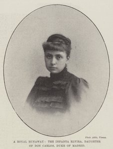 Královská uprchlice, Infanta Elvira, dcera Dona Carlose, vévody z Madridu od English Photographer