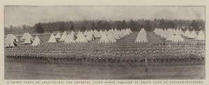 Chytrý sbor nepravidelných, imperiální lehký kůň defiloval v jejich táboře v Pietermaritzburgu od English Photographer