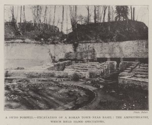 Švýcarské Pompeje, vykopávka římského města poblíž Basileje, amfiteátr, který pojal 10 000 diváků od English Photographer